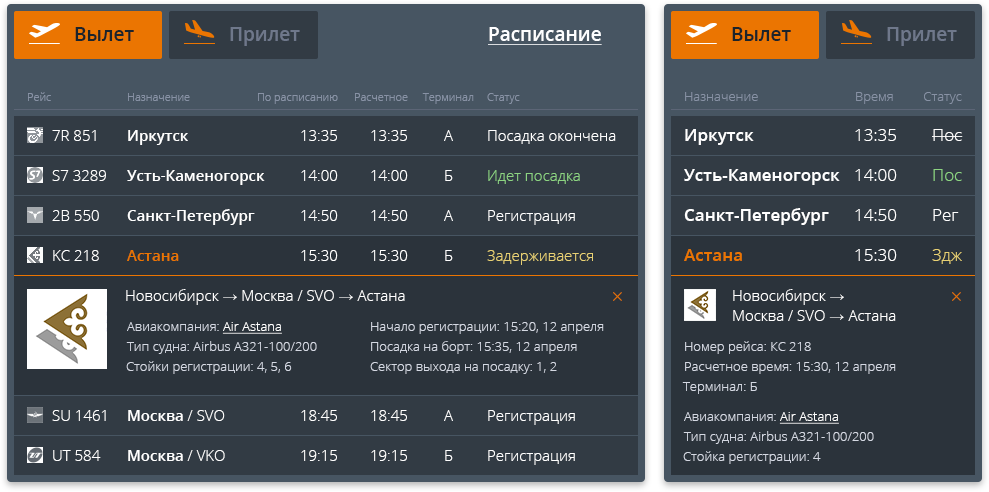 Расписание аэропорт новосибирск табло